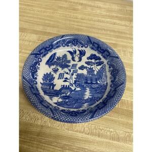 Vintage Blue Willow 7.75” Round Salad Made In Japan